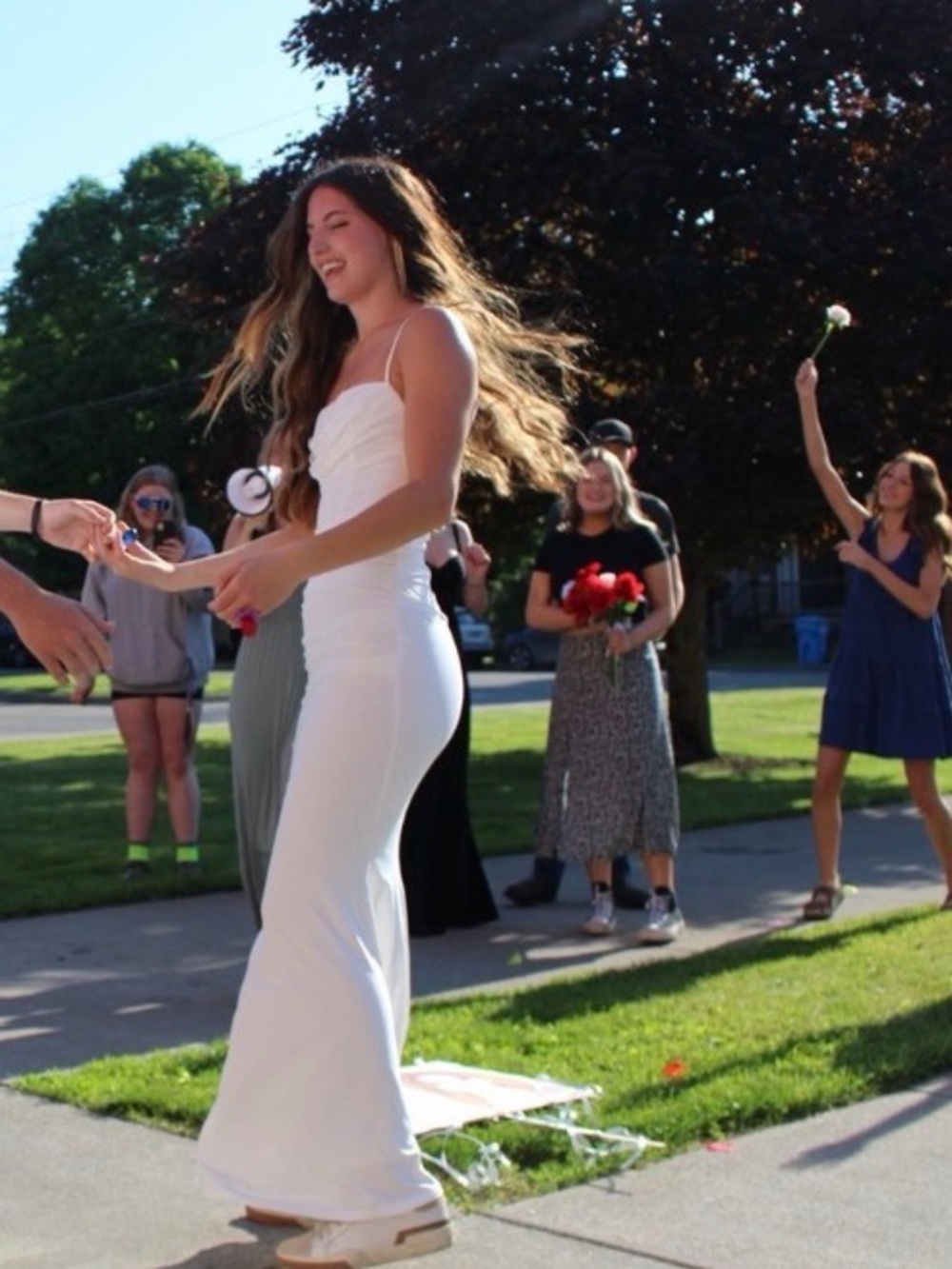 Body con white dress